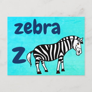 Postal z - cartão flash zebra