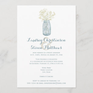 Postar Convite de Casamento  Mason Jar, Baby Breat
