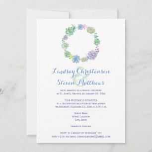 Postar Convite de Casamento Suculentes e areia 2