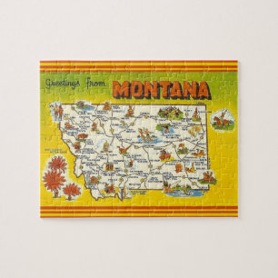 Postcard Map Jigsee Quebra-cabeça