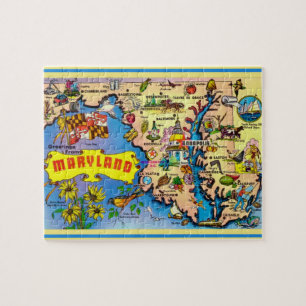 Postcard Map Jigsera Quebra-cabeça