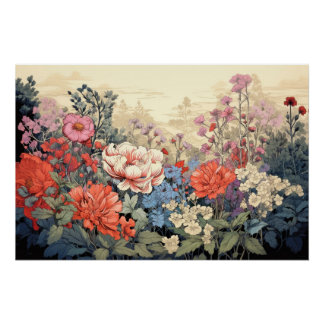PÓSTER きれいな色とりどりの花
