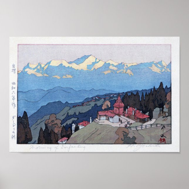 Poster ダ リ ン の 朝, Morning Darjeeling, Hiroshi Yoshida (Frente)