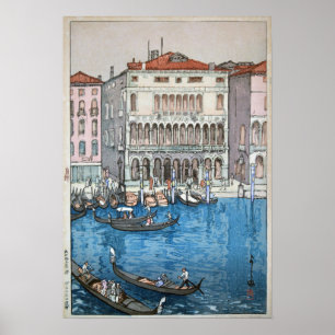 Póster ベニス, Veneza, Hiroshi Yoshida, Woodcut