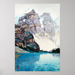 Poster モ レ 湖, Lago Moraine, Hiroshi Yoshida, Corte