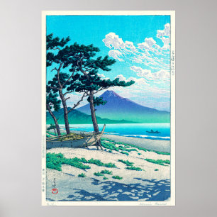 Poster 三 保 の 原, Pine Beach em Miho, Hasui Kawase