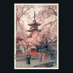 Póster 上 野 園, florescências de cerejeira no Parque Ueno,<br><div class="desc">吉 田 Hiroshi Yoshida (19 de setembro de 1876 - 5 de abril de 1950) era um pintor japonês do século 20 e um pintor de madeira. Ele é considerado um dos maiores artistas do estilo shin-hanga, e é notado especialmente por seus excelentes impressões paisagísticos. Yoshida viajou amplamente, e foi...</div>