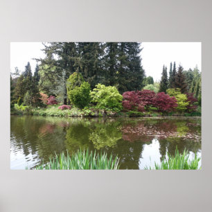 Poster 夏 季 丽 的 植 物 园 景 美, belo jardim botânico