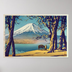 Póster 晩秋の富士山, Monte Fuji no outono, Hasui Ka