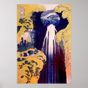 Poster 木曽路の滝, cachoeira da Kiso-estrada, Hokusa