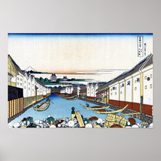 POSTER 江 戸 日 橋, 北 斎