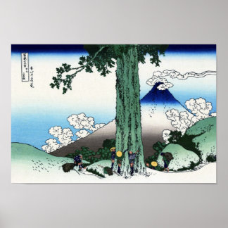 PÓSTER 甲 州 三 越, 北 斎