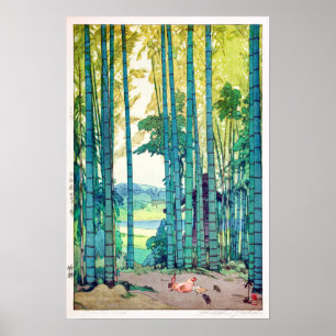Póster 竹 林, Bamboo grove, Hiroshi Yoshida, Woodcut