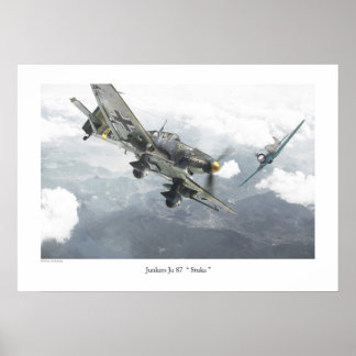 Poster 航空芸術ポスター「Junkers Ju 87 Stuka」
