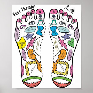 Póster 足療 da terapia do pé