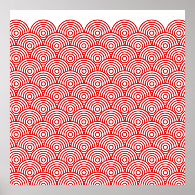 PÓSTER 青海波風(赤色) (Frente)