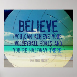 Poster 015 do voleibol de praia para a motivação