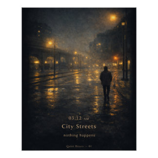 Póster 03:12 AM City Streets Moody Aesthetic Poster