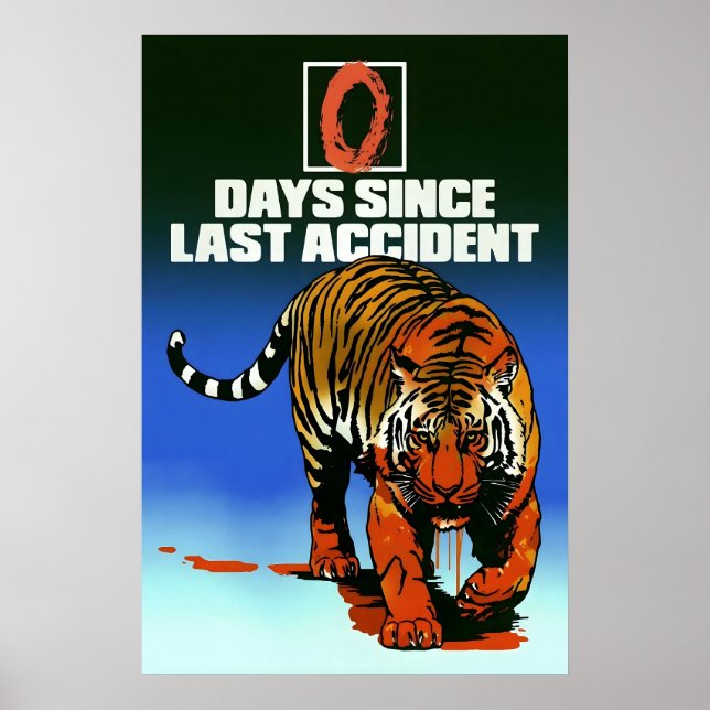 Poster 0 Dias Desde o Último Acidente Resumo Japonês (Frente)
