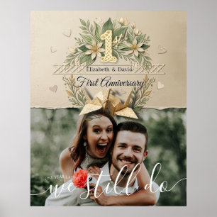 Poster 1º Aniversário de Casamento Pape Cranes Foto de Bo