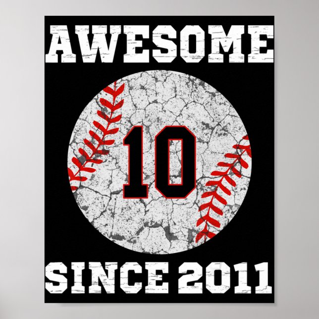 Poster 10º Aniversário do Lover Baseball Presente 10 Anos (Frente)