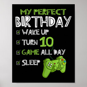 Poster 10º Aniversário Gaming Perfeito Gamer Gi, 10 Anos