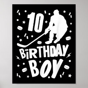 Poster 10º Aniversário Garotos De Hóquei No Gelo De 10 An