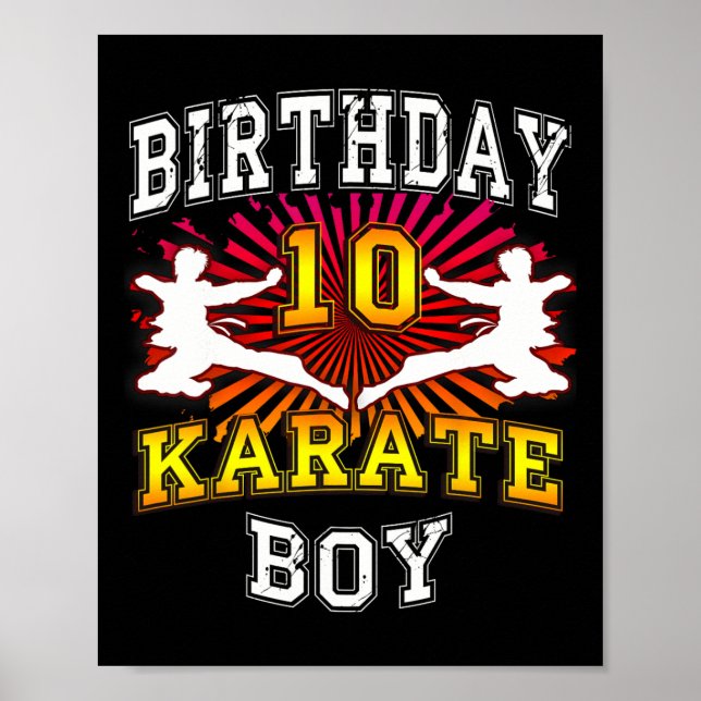 Poster 10º Aniversário - Karate, 10 anos de idade (Frente)
