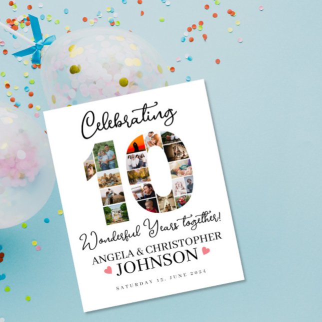 Poster 10º Sinal de Colagem de Fotos do Aniversário de Ca (Criador carregado)