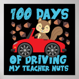 Poster 100º Dia Da Escola 100 Dias De Condução Do Meu Pro