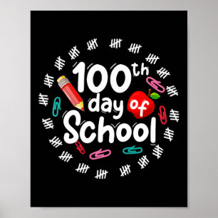 Poster 100º Dia Da Escola Para Professores Crianças 100 D