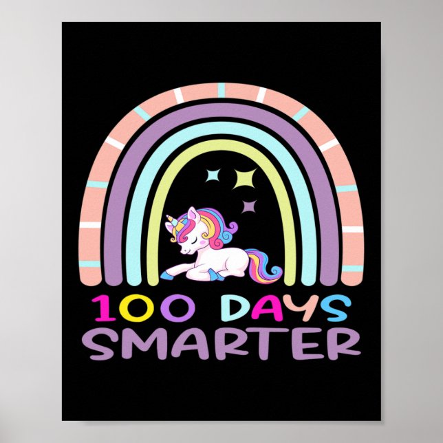 Poster 100º Dia De Aula Professor 100 Dias Mais Inteligen (Frente)
