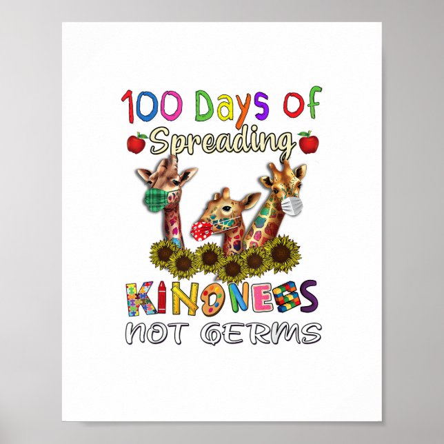 Poster 100º Dia de Escola 100 Dias Espalhando Bondade (Frente)