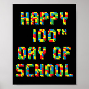 Poster 100º Dia de Escola Construir Blocos Professores Cr