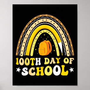 Poster 100º Dia de Estudantes Escolares Crianças Professo