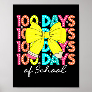 Poster 100º Dia De Meninas Escolares Coquetê Arco 100 Dia