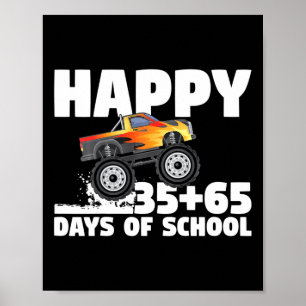Poster 100º Dia De Meninos Escolares Feliz 100 Dias De Es