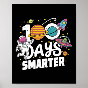 Poster 100º Dia De Meninos Espaciais Astronautas Escolare