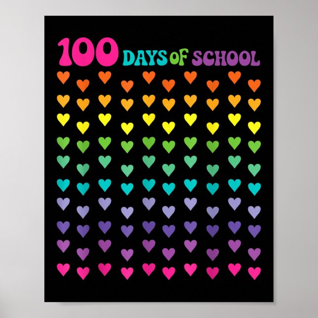 Poster 100º Dia de Professores Crianças 100 Dias de Matem (Frente)