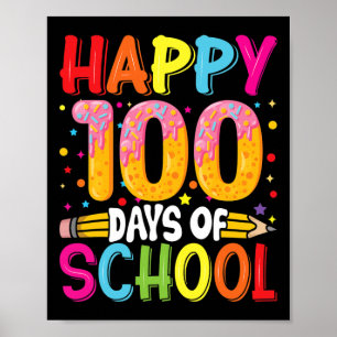 Poster 100º Dia De Professores Crianças Criança Feliz 100