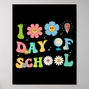 Poster 100º Dia de Professores Crianças Felizes 100 Dias