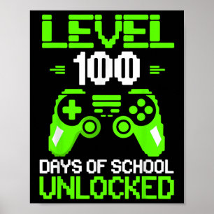 Poster 100º Dia De Videos games De Camisas De Escola
