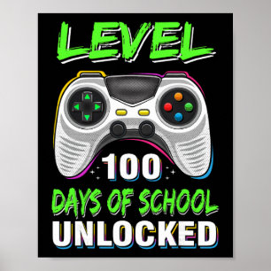 Poster 100º Dia De Videos games De Camisas Escolares