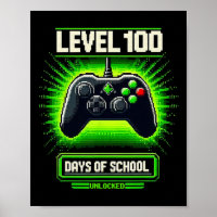 100º Dia de Videos games Escolares Jovens Jogador