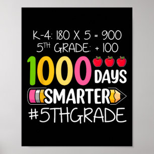 Poster 1000 Dias Mais Inteligente Quinta Série Professor 