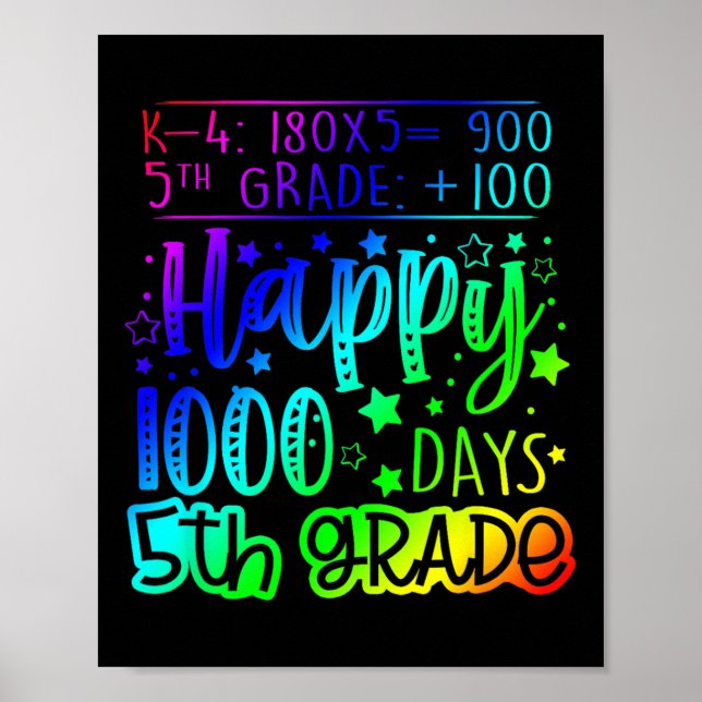 Poster 1000 Dias Mais Inteligentes Professor Do Quinto Gr (Frente)
