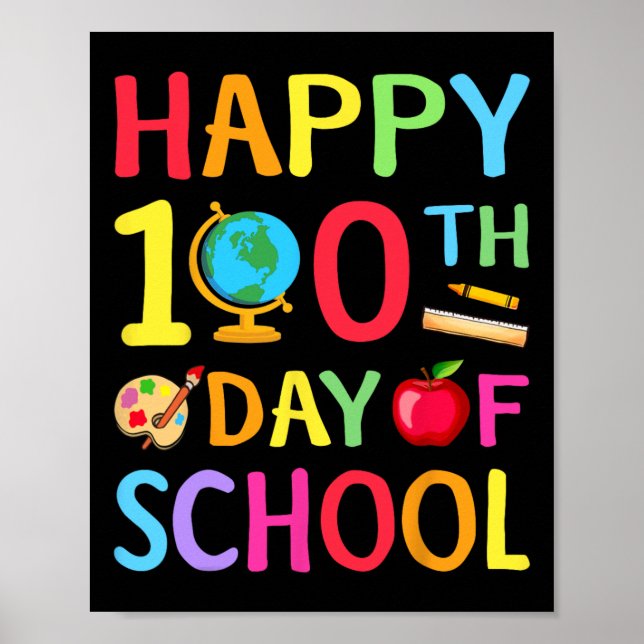Poster 100.º Dia Da Escola 100 Dias De Professora Stu (Frente)