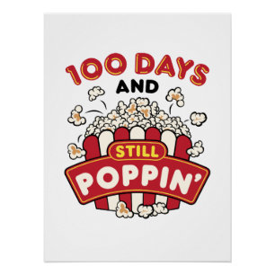 Póster 100.º Dia da Escola 100 Dias e ainda Poppin