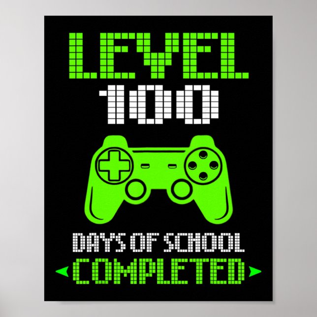 Poster 100.º Dia Da Escola Para Crianças 100 Dias Da Esco (Frente)