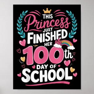 Poster 100.º Dia da Princesa Escola Meninas 100 Dias O